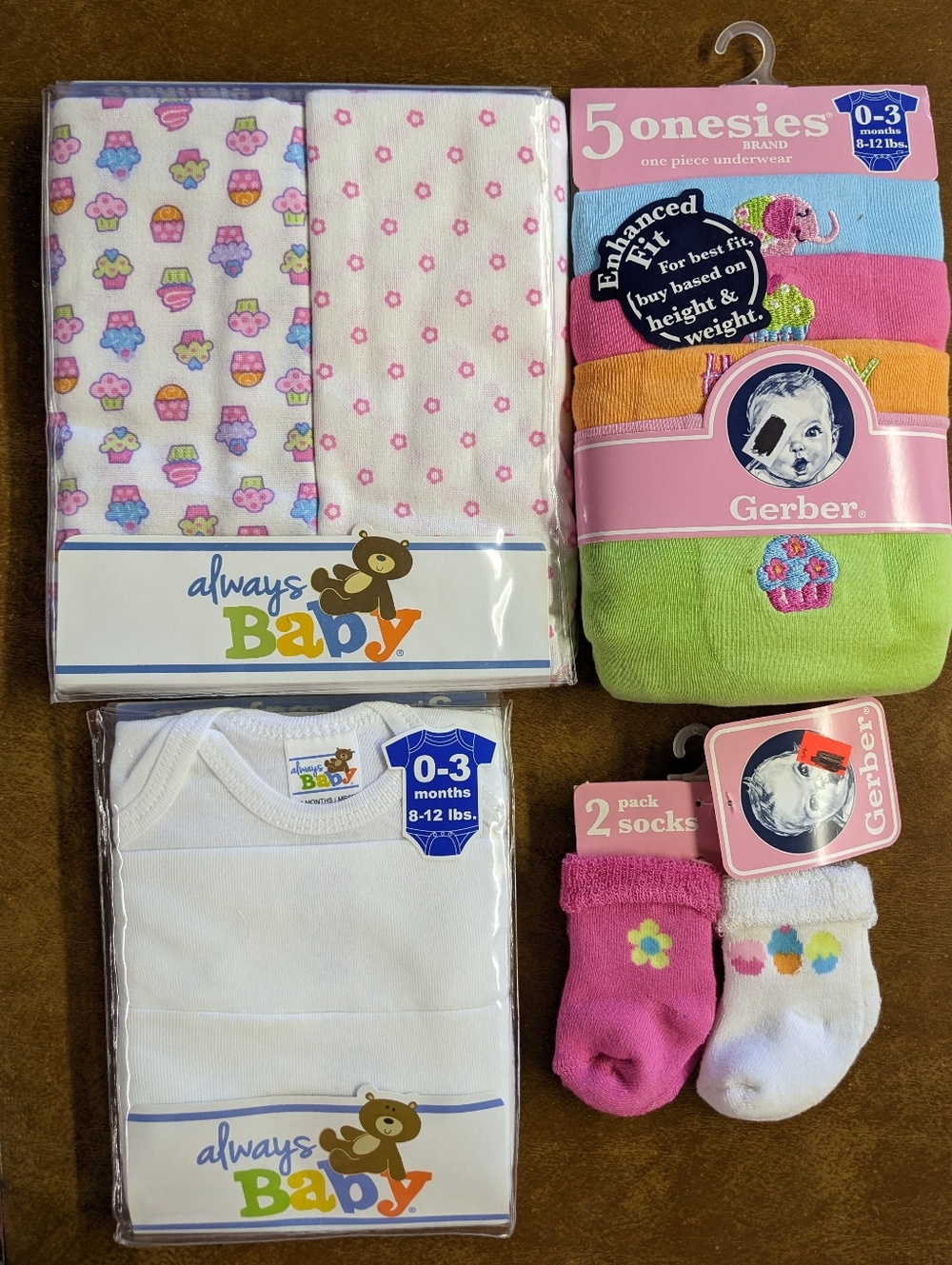 Baby Girl Essentials Bundle 0–3 Months | Gerber Newborn Gift Set, T19MIS
